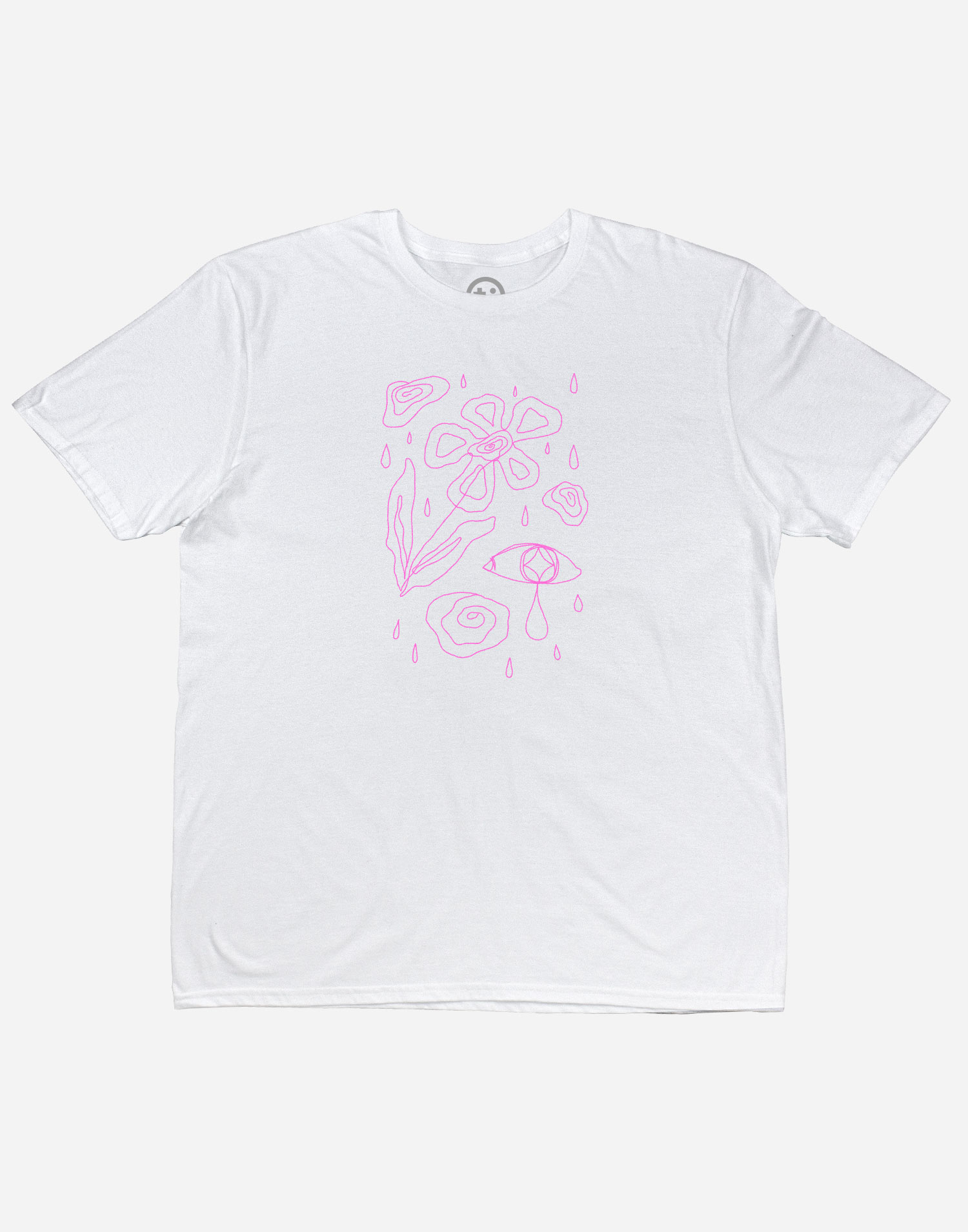 AL001-TshirtFleursEnPleur-Blanc-Front