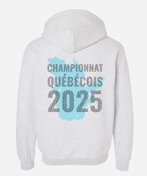 Hoodie Championnat Québécois Speedo (2 côtés) - Gris Cendré