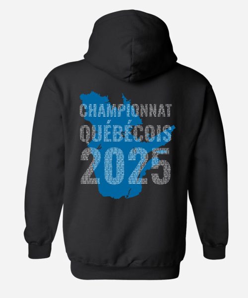 Hoodie Championnat Québécois Speedo (2 côtés) - Noir